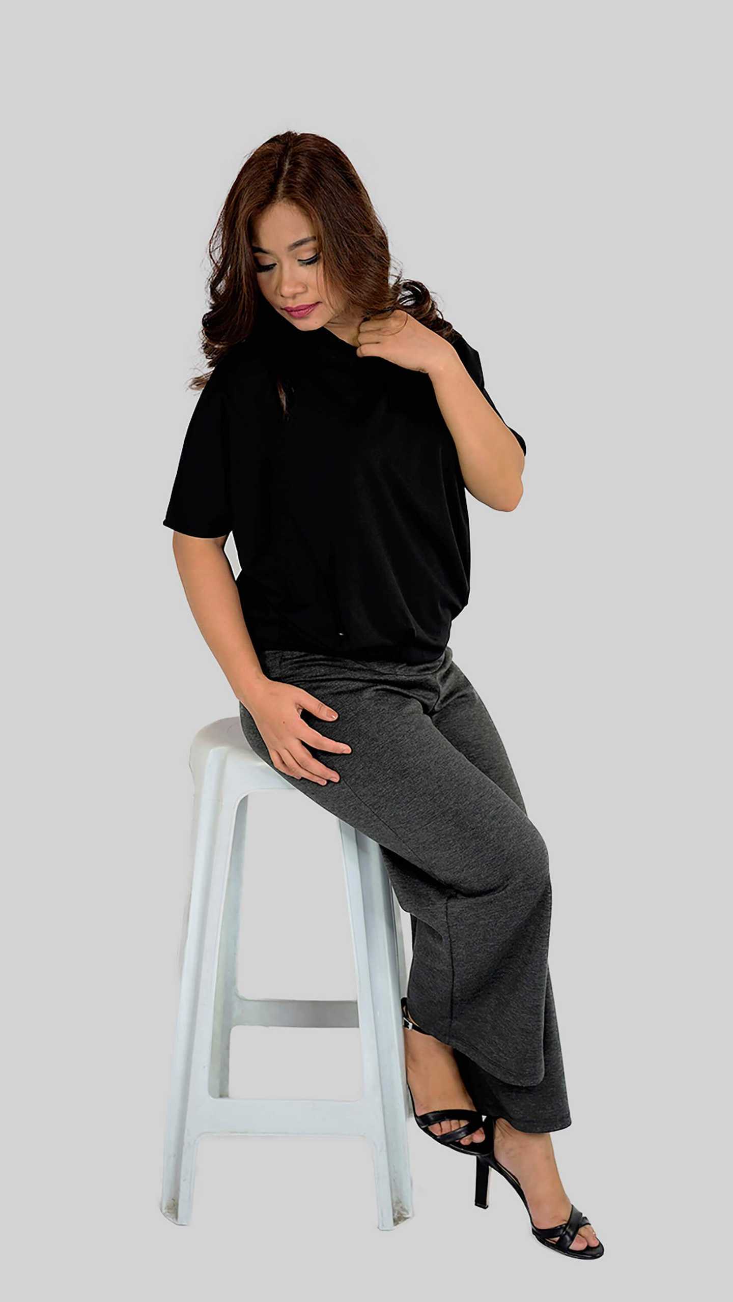 Short Sleeve Cowl Neck Top