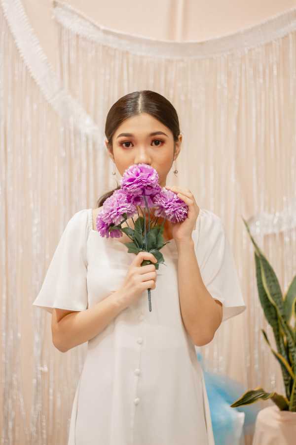 Sweetheart Dress - Blue Poppy