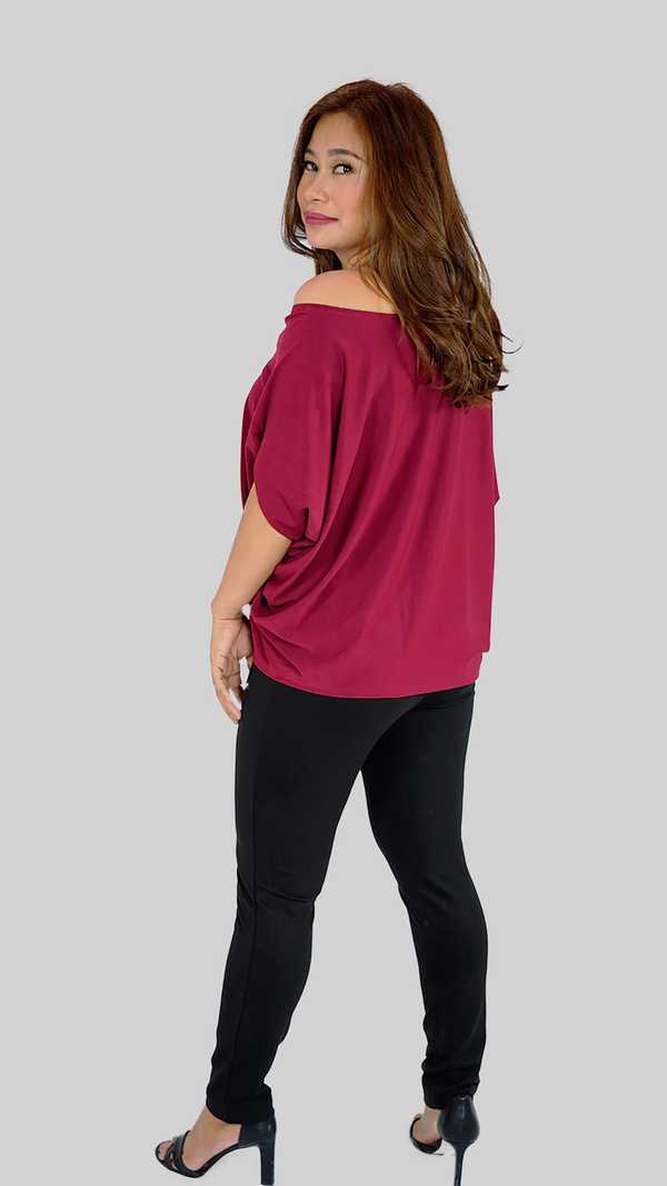 Off Shoulder Top - Sangria