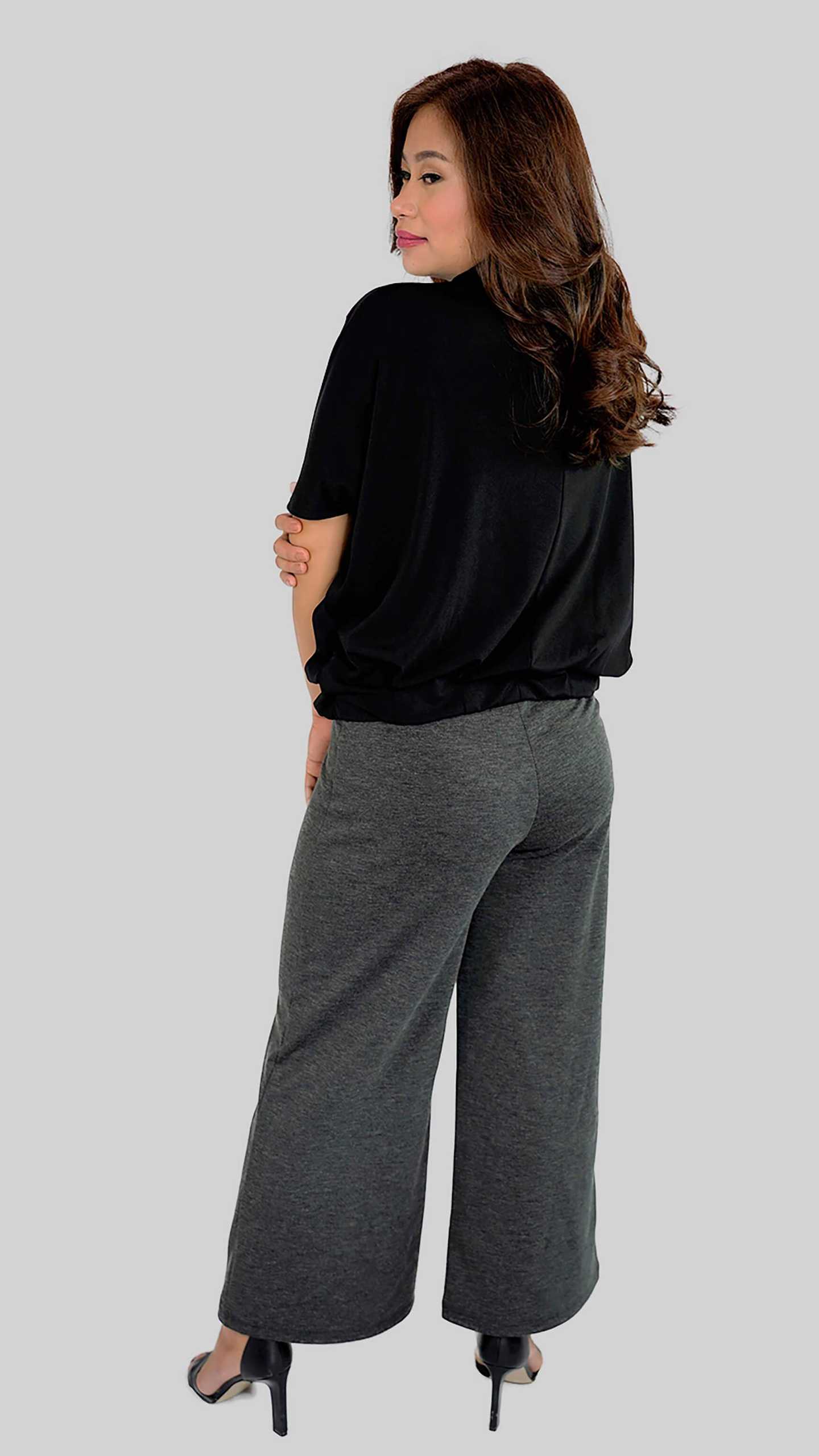 Short Sleeve Cowl Neck Top