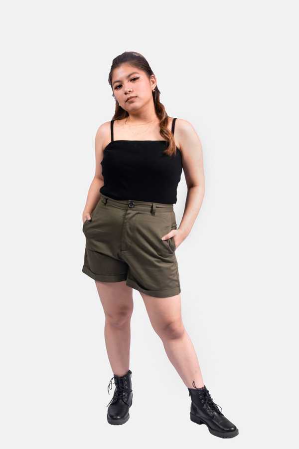Spaghetti Crop Top - Charcoal