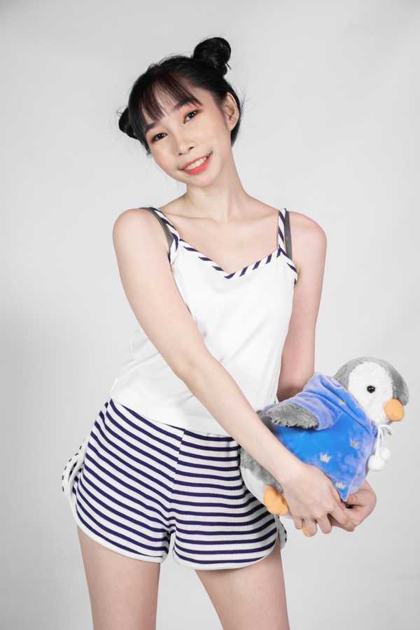 Sleeveless Striped Pajama Set - Marina