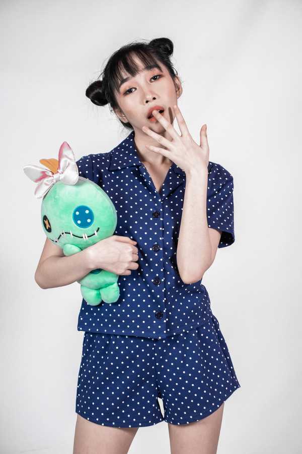 Button Down Pajama Set - Blue