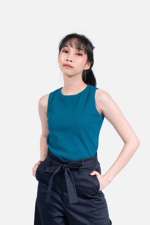 Ribbed Sleeveless Top - Marina