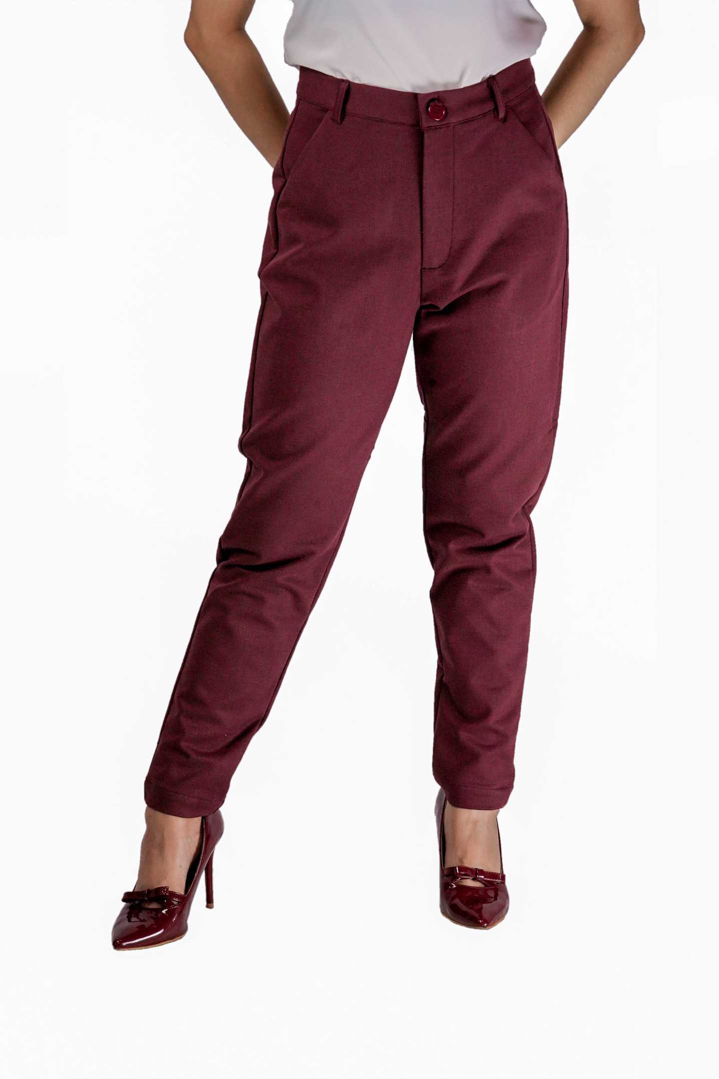 Cigarette High-Waist Pants