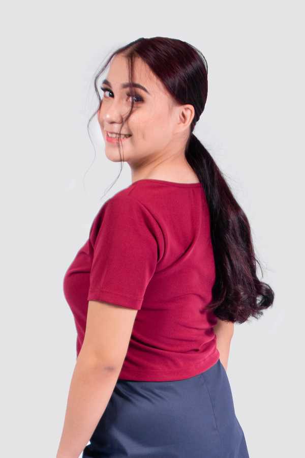 Button Down Top - Sangria