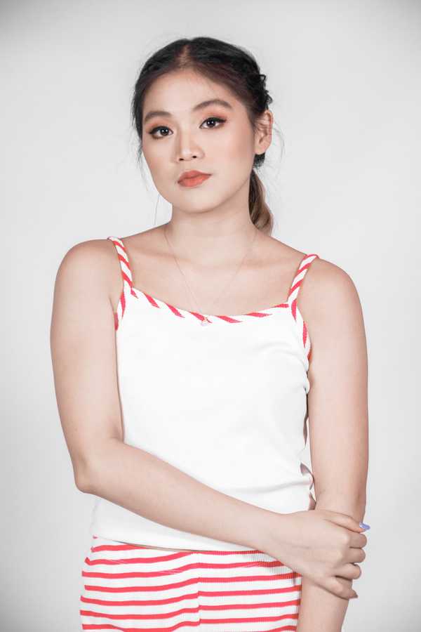Sleeveless Striped Pajama Set - Sangria