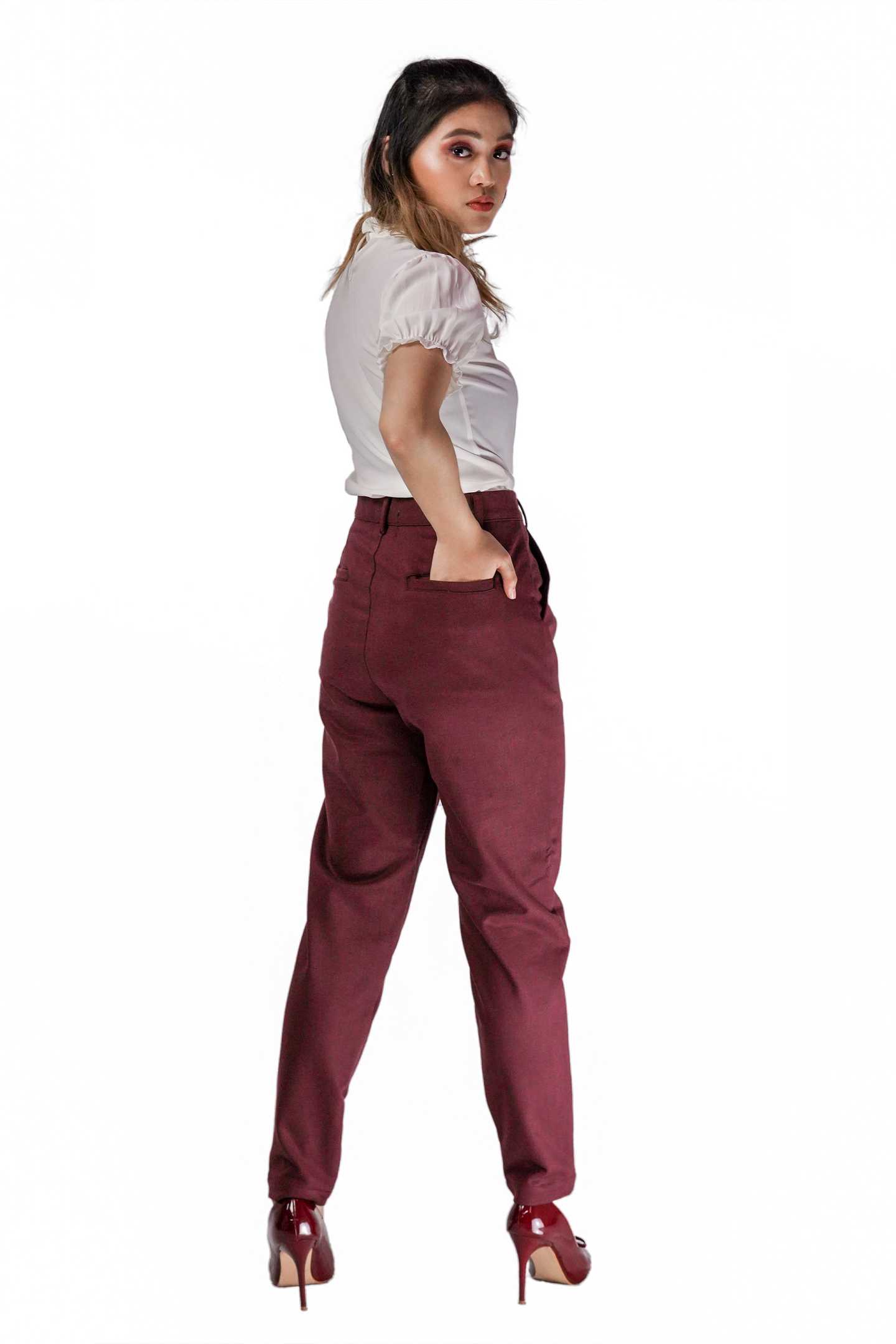 Cigarette High-Waist Pants