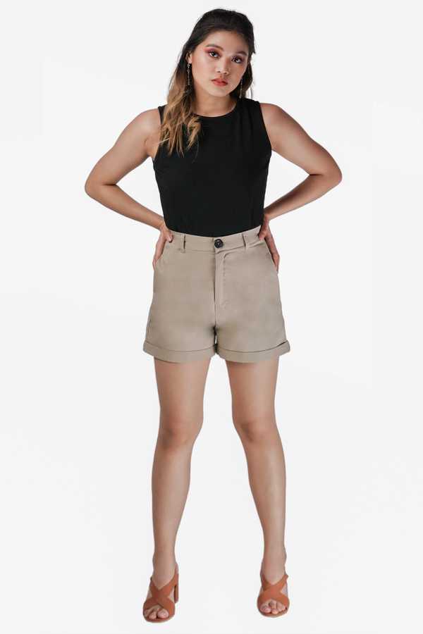 Ribbed Sleeveless Top - Shadow