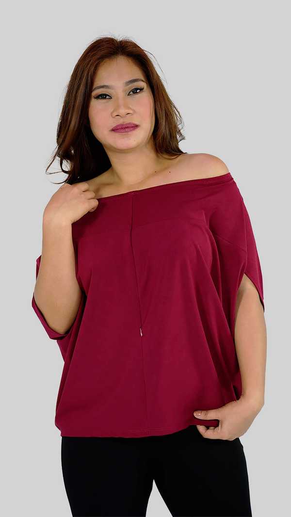 Off Shoulder Top - Sangria